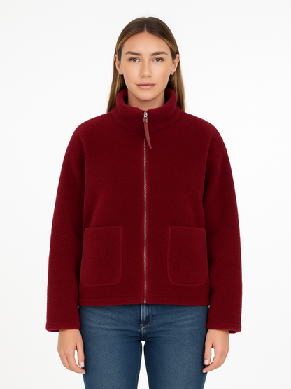 Soft Oversized Sherpa Fleece Jacket For Cold Weather