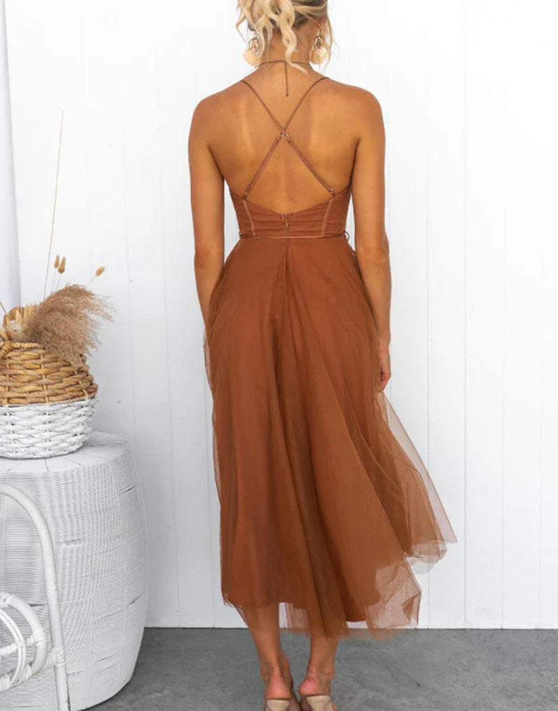Women's Sleeveless V-Neck Maxi Dress Lightweight