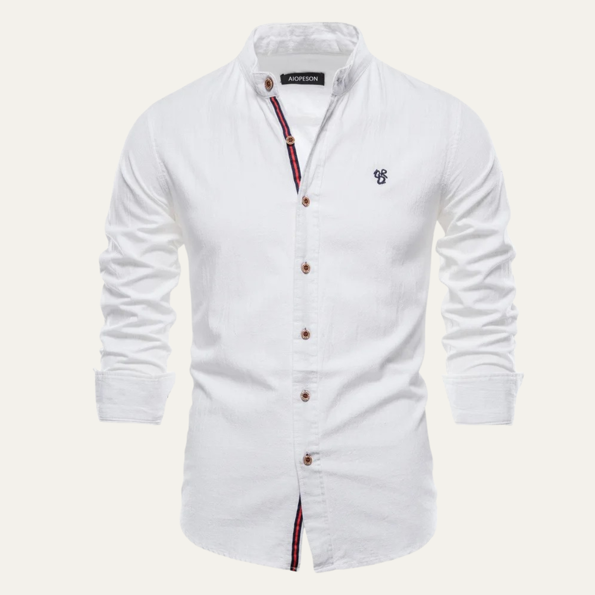 Men's Slim Fit Casual Shirt Stand Collar - Vonnera