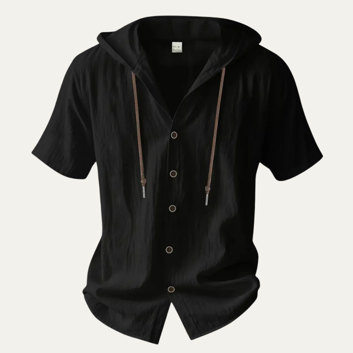 Men's Cotton Linen Hooded Casual Drawstring - Vonnera