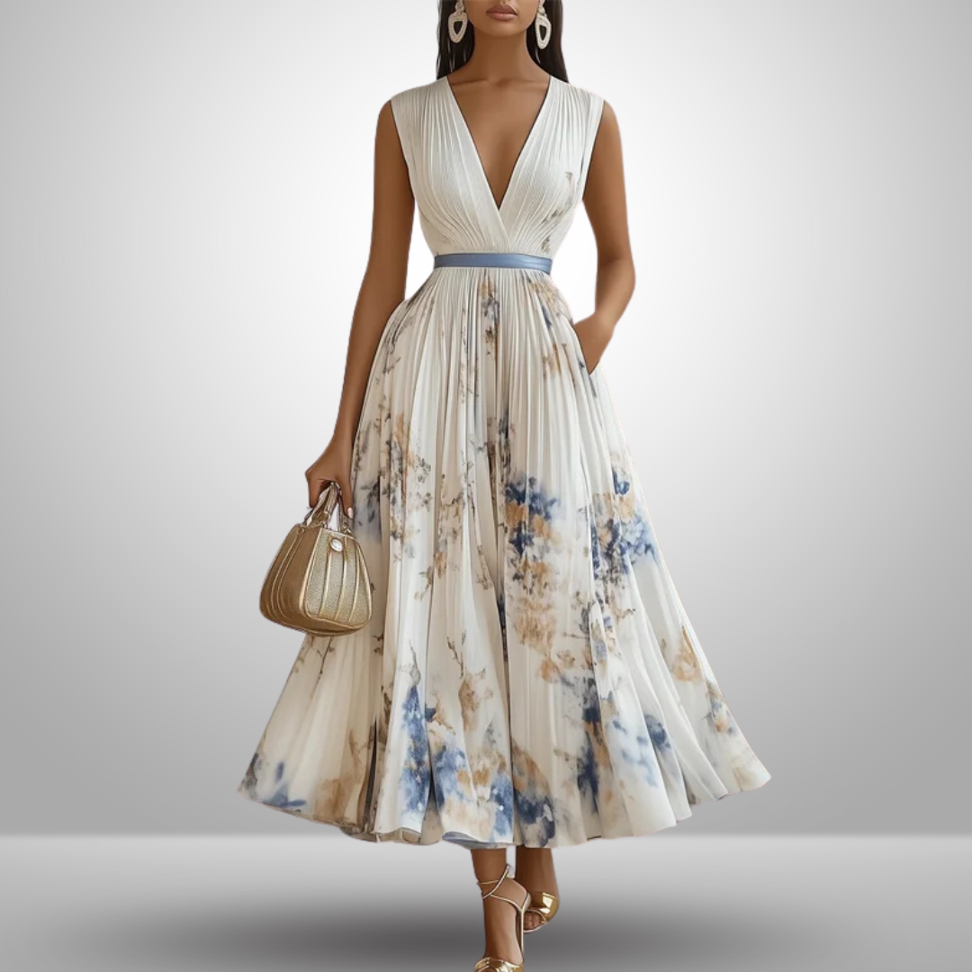 Women's Pleated Summer Dress - Vonnera