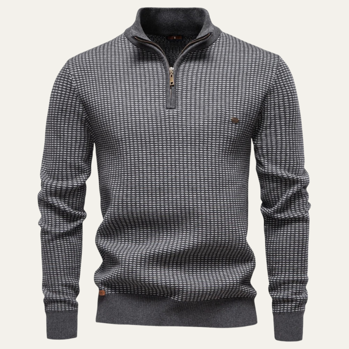 Men's Quarter Zip Knitted Sweater - Vonnera