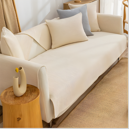 Linen Sofa Slipcover Set Beige - Vonnera