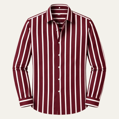 Men's Casual Shirt Multicolor Vertical Stripe Cotton - Vonnera