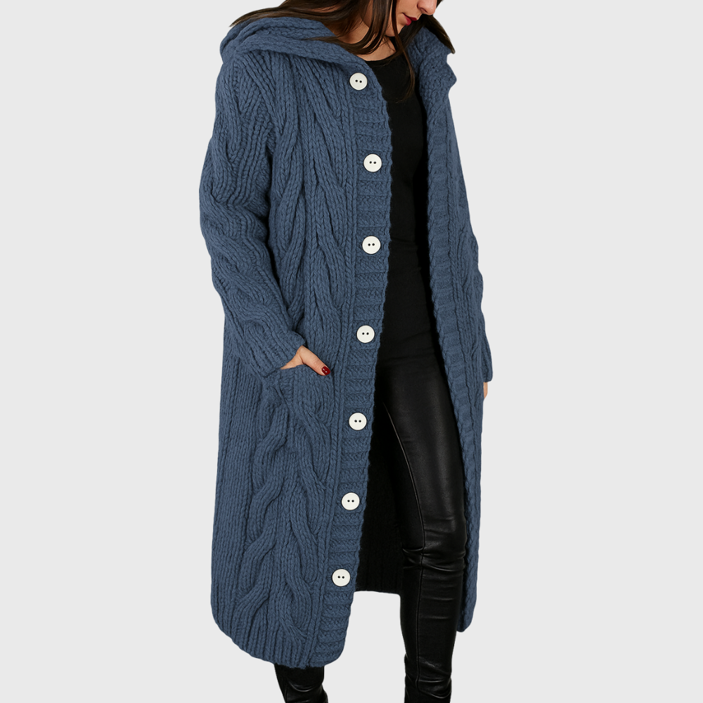 Women's Knitted Coat Button Front - Vonnera