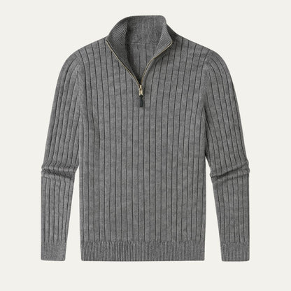 Men's Quarter Zip Sweater Old Money Color