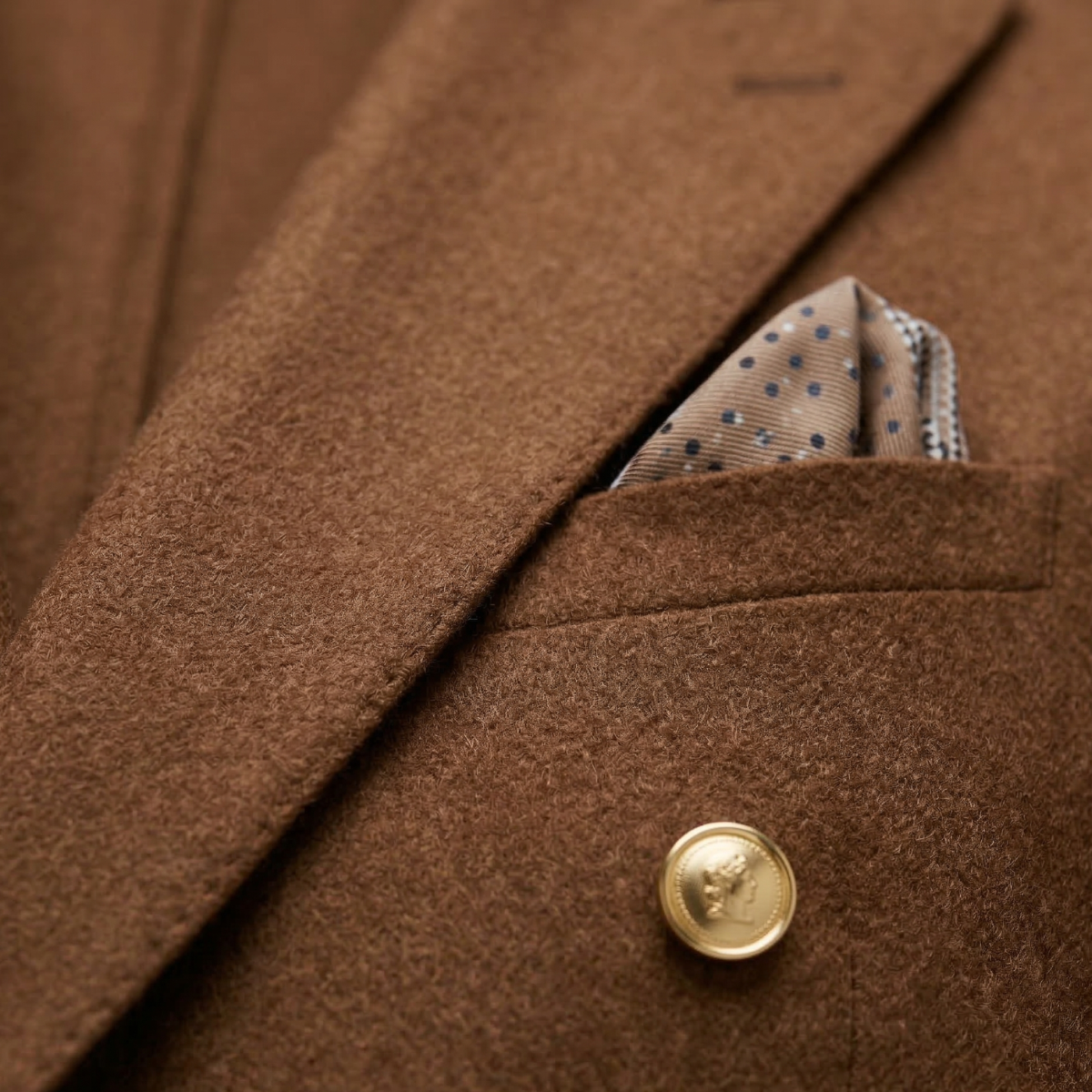 Men's Brown Double Breasted Suit Slim Fit