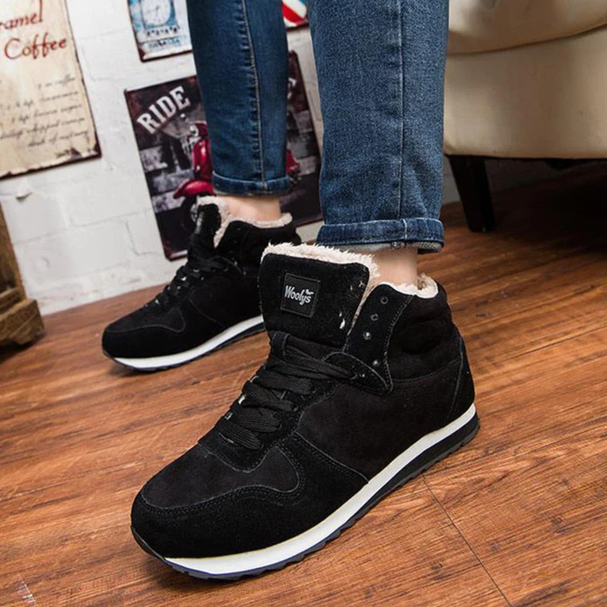 Men's Warm Fleece Lined Ankle Boots