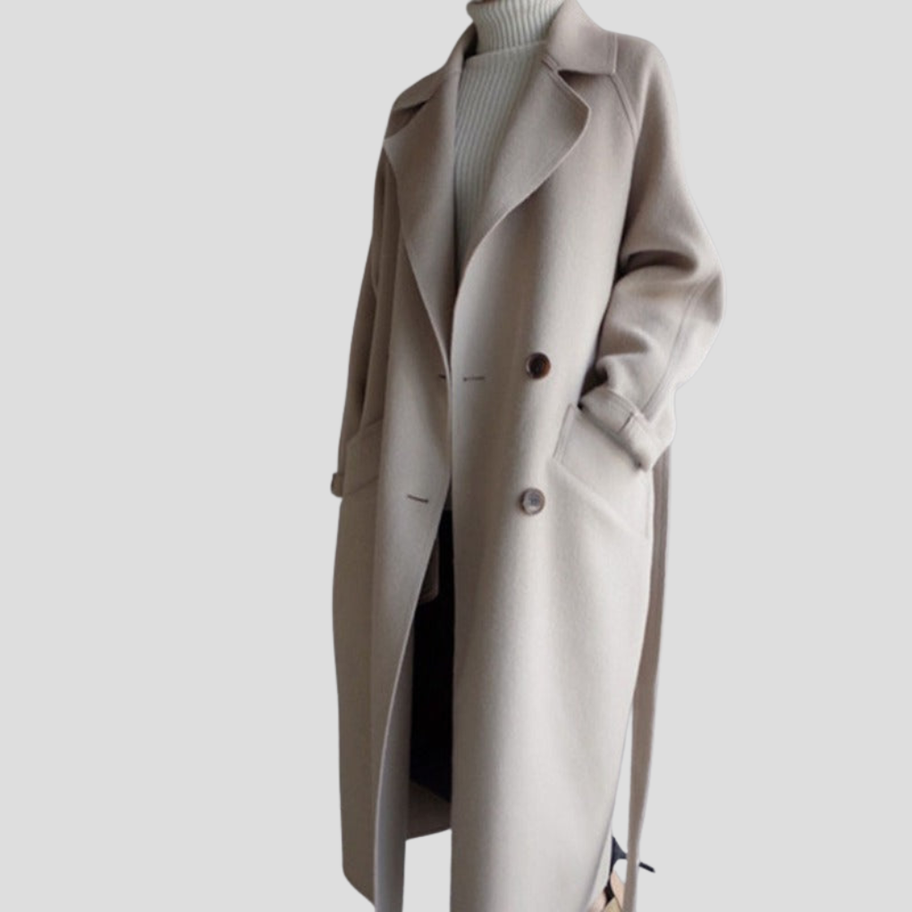 Women's Wool Coat Long Elegant - Vonnera