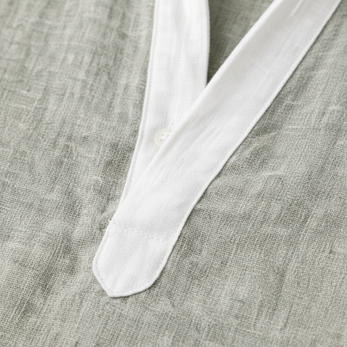 Men's Linen Blend Lightweight V Neck Shirt