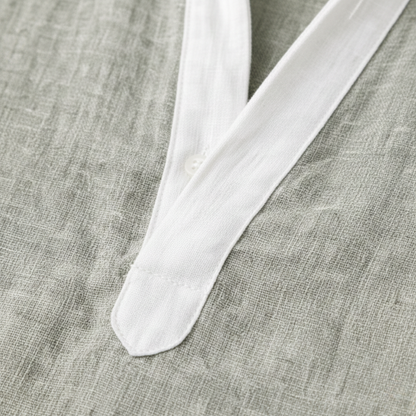 Men's Linen Blend Lightweight V Neck Shirt