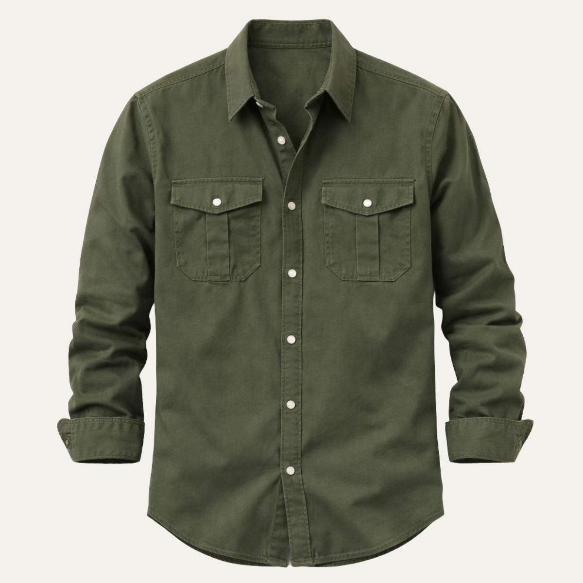 Men's Retro Button Up Shirt Solid - Vonnera