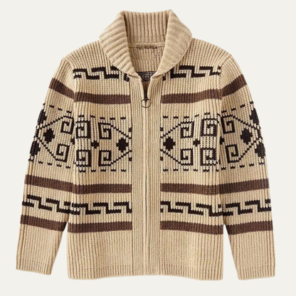 Men's Cashmere Cardigan Shawl Collar Button Up Knit - Vonnera