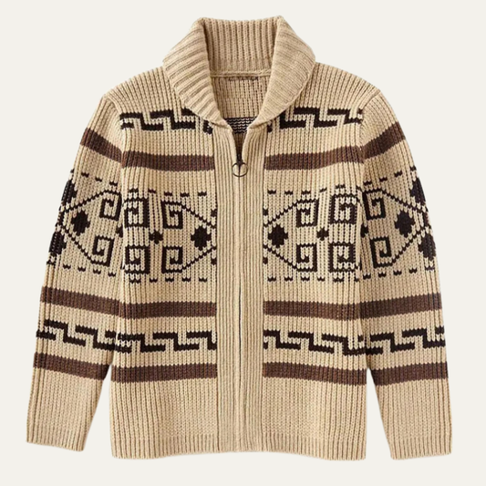 Men's Cashmere Cardigan Shawl Collar Button Up Knit - Vonnera