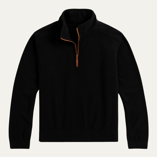 Men's Tactical Fleece Sweater Quarter Zip Stand Collar - Vonnera