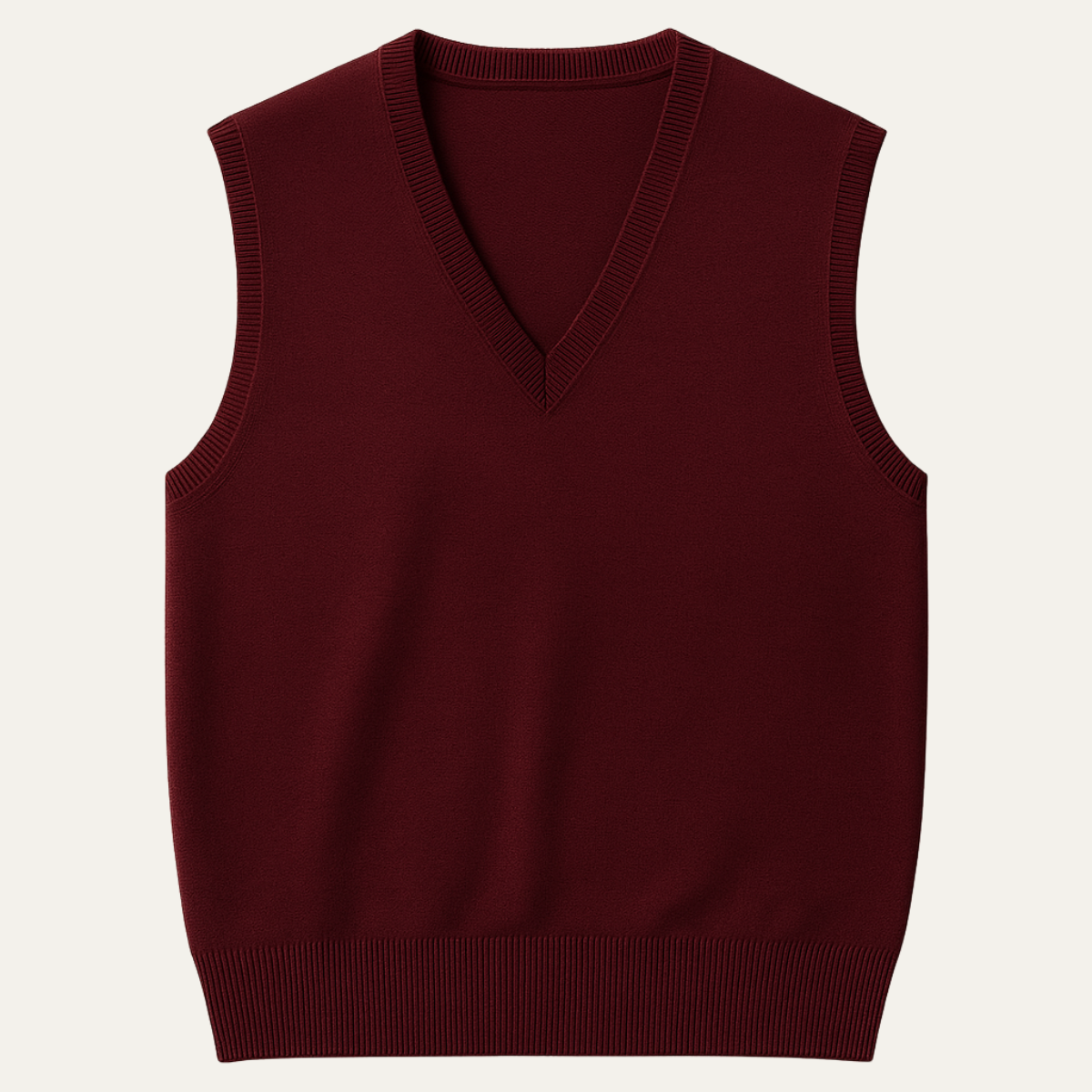 Men's V Neck Sleeveless Knit Vest Layered Look - Vonnera