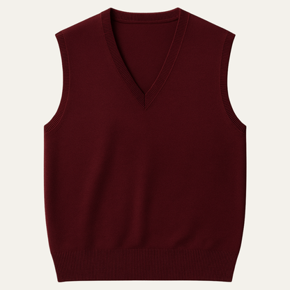 Men's V Neck Sleeveless Knit Vest Layered Look - Vonnera