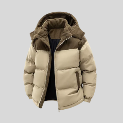 Men's Insulated Winter Parka Jacket With Hood - Vonnera