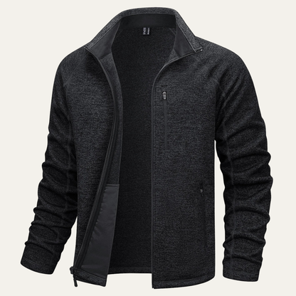 Men's Knitted Fleece Jacket Full Zip Warm
