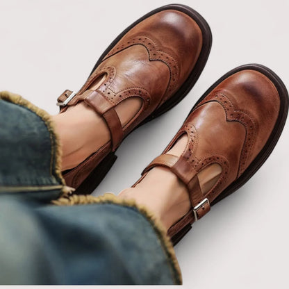 Women's Chunky Mary Jane Closed Toe Shoes - Vonnera