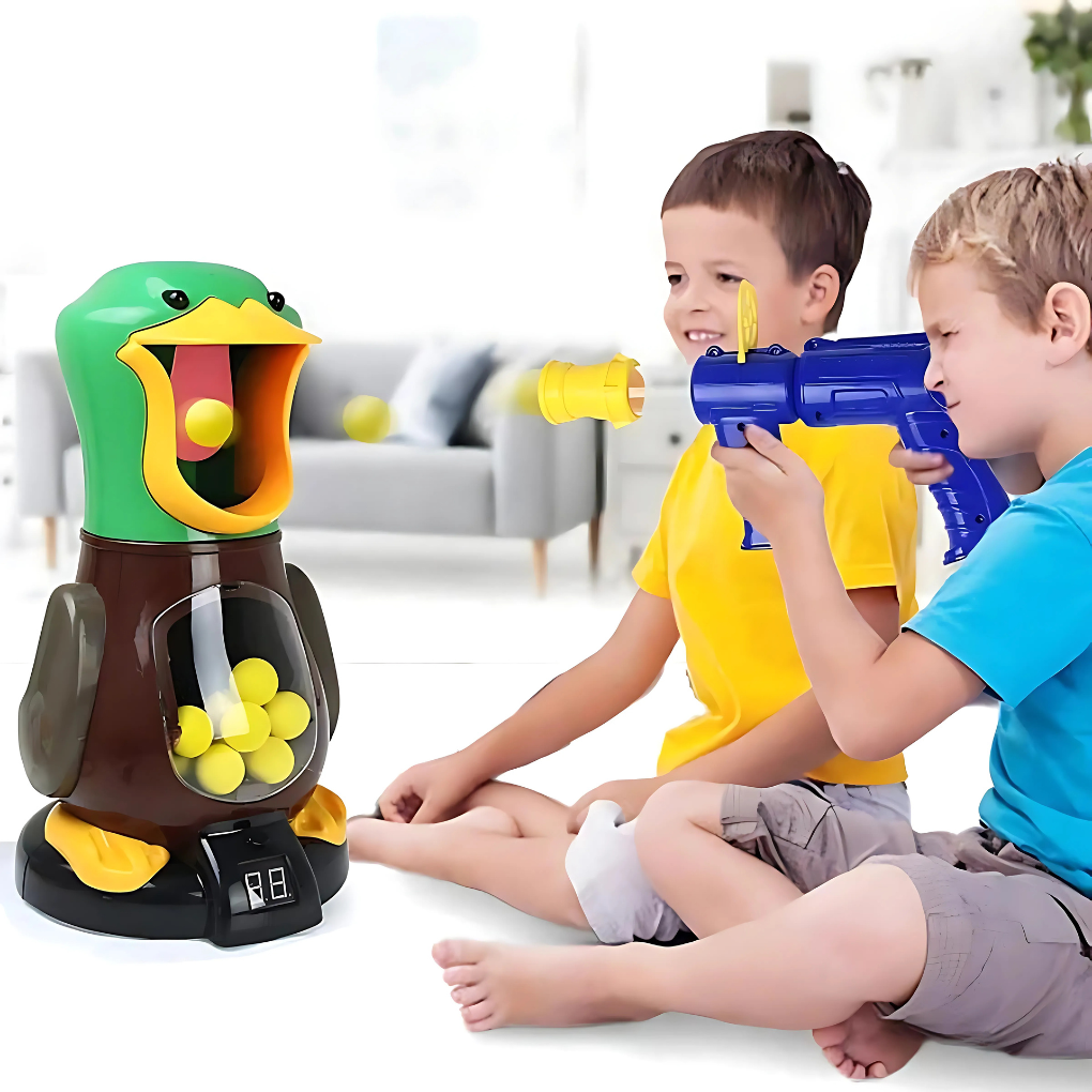 Soft Bullet Air Gun Game Set With Walking Duck Target - Vonnera