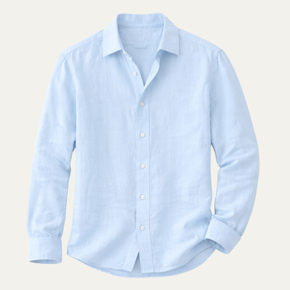 Men's Cotton Linen Shirt Breathable Relaxed Fit - Vonnera