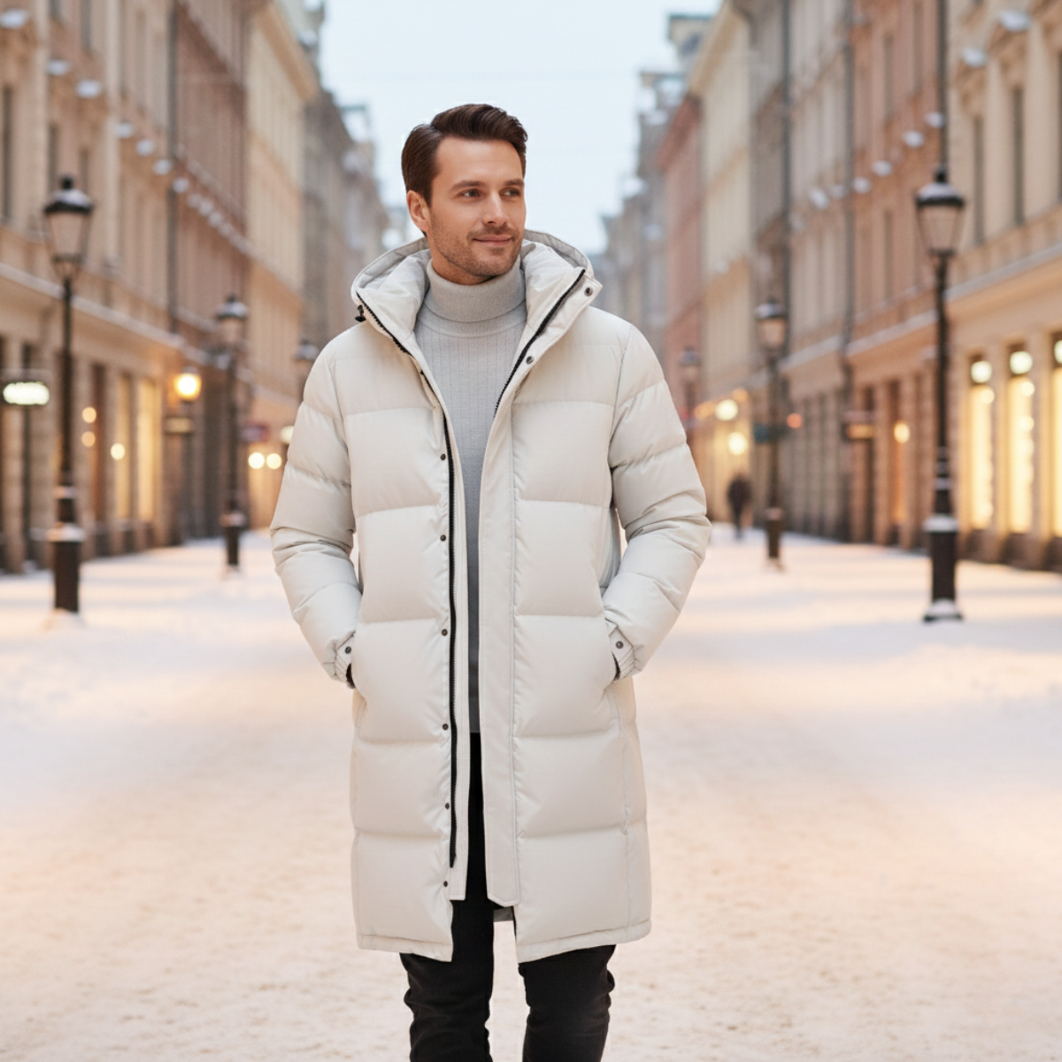 Westminster Men's Longline Puffer Coat Black