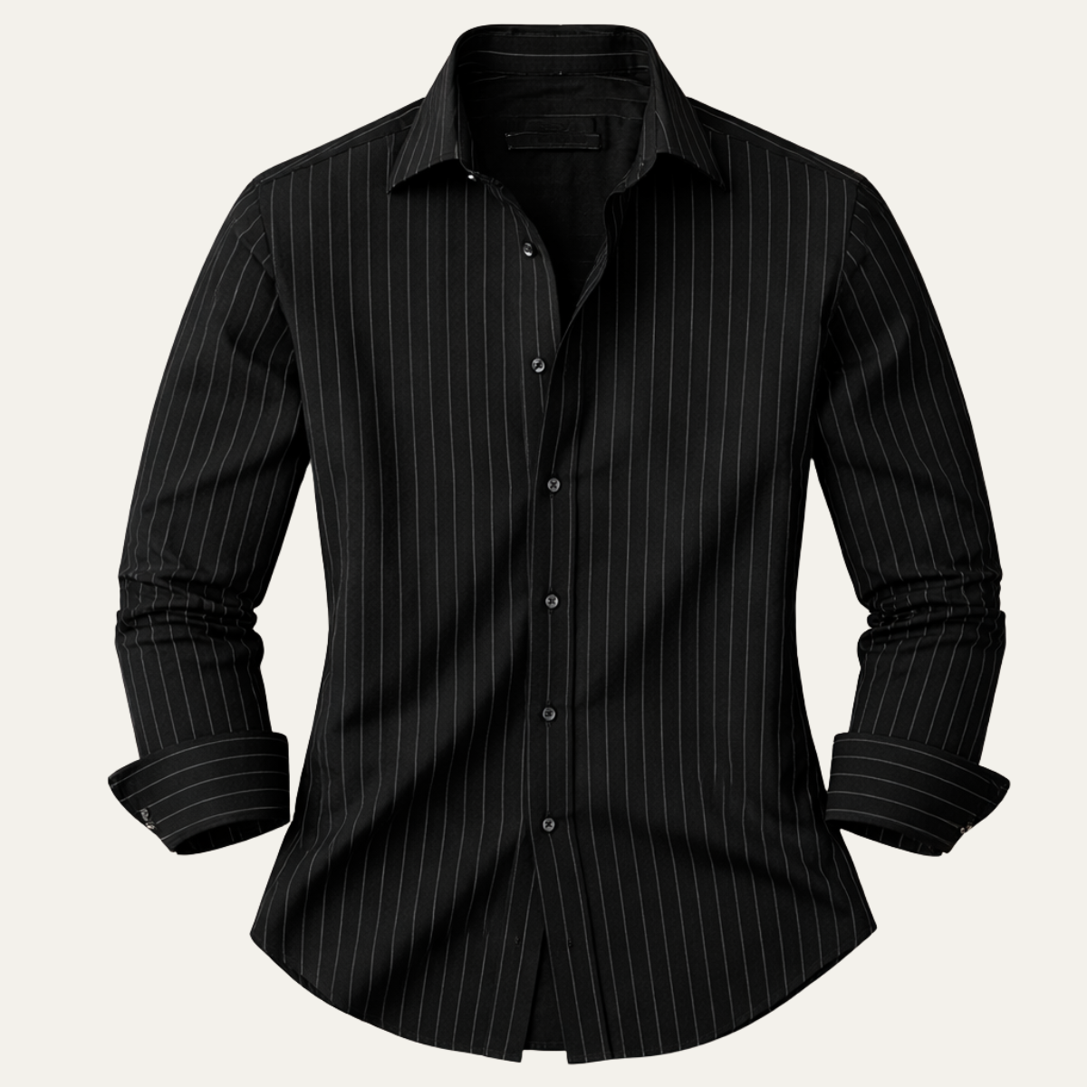 Men's Slim Fit Striped Button Up Shirt - Vonnera