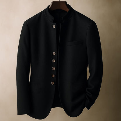 Marsimo Mens Wool Stand Collar Jacket