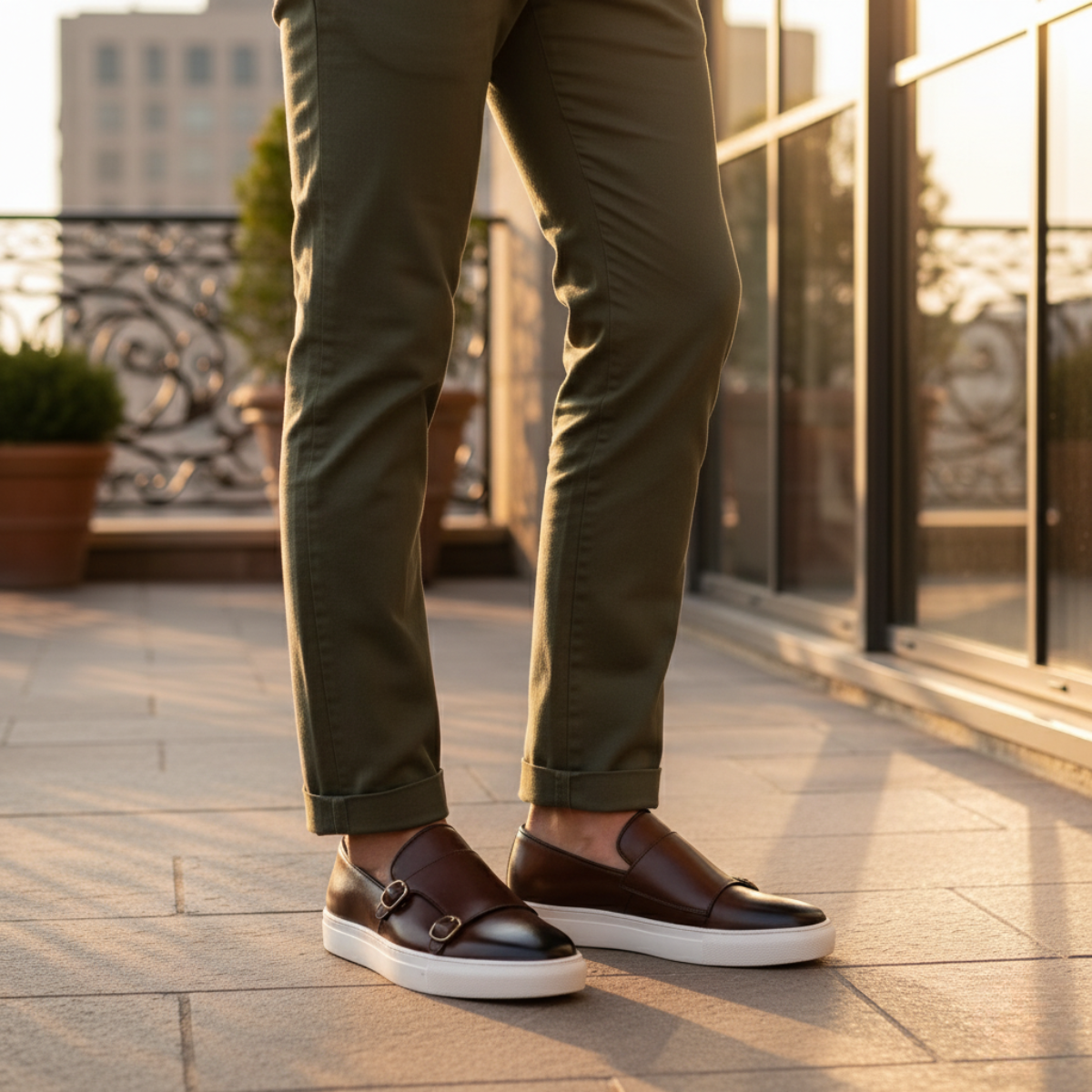 Men's Leather Loafers Modern Brown