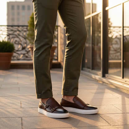 Men's Leather Loafers Modern Brown
