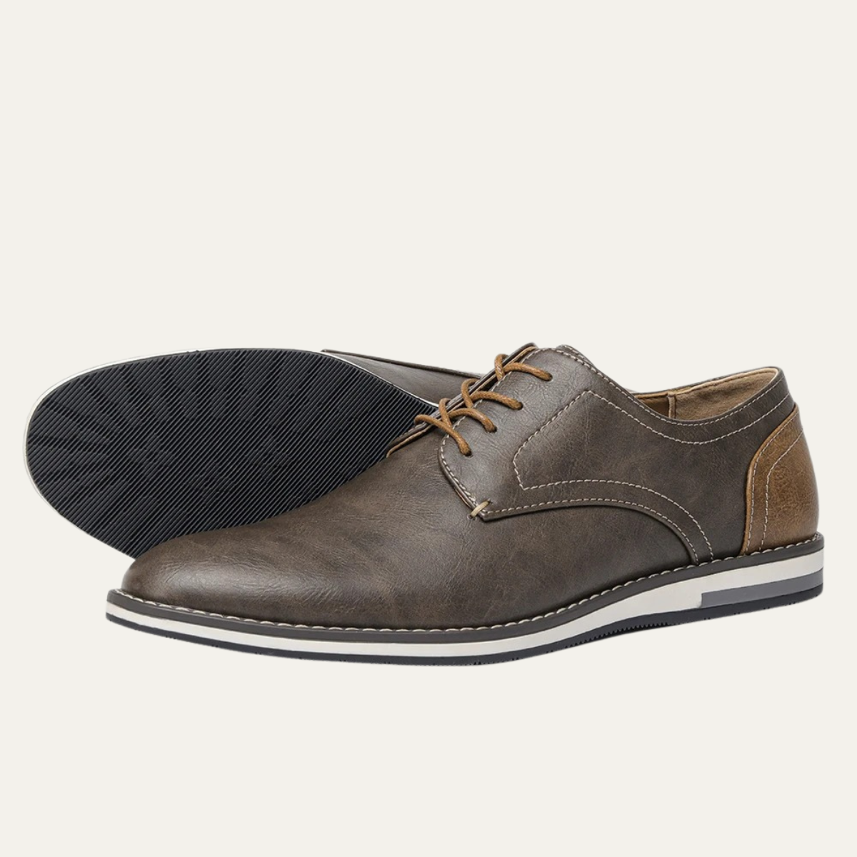 Hartwell Men's Leather Oxford Sneakers Two Tone Casual - Vonnera