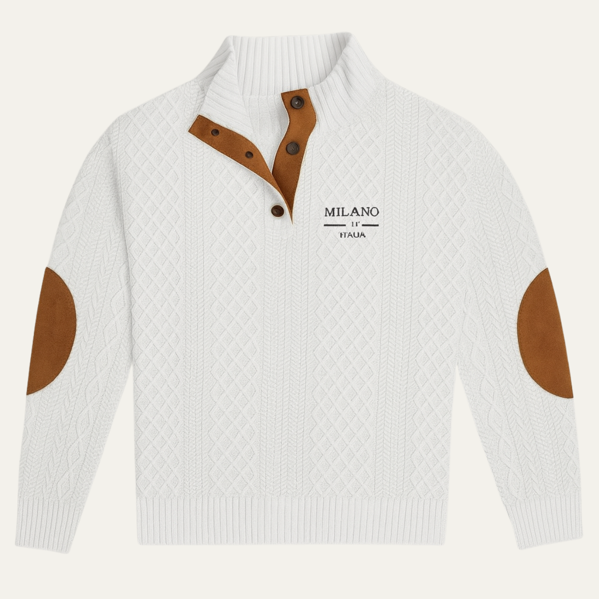 Harringdale Men's Knit Quarter Zip Sweater Elbow Patches - Vonnera