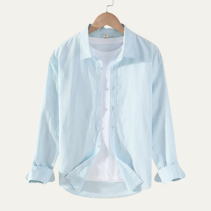 Men's Linen Cotton Shirt Summer Retro Style - Vonnera