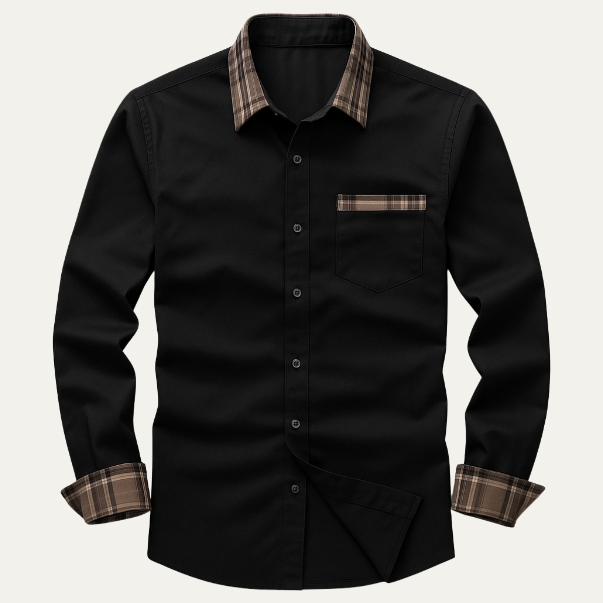 Men's Plaid Dress Shirt Casual Button Up - Vonnera
