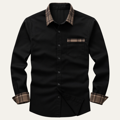 Men's Plaid Dress Shirt Casual Button Up - Vonnera