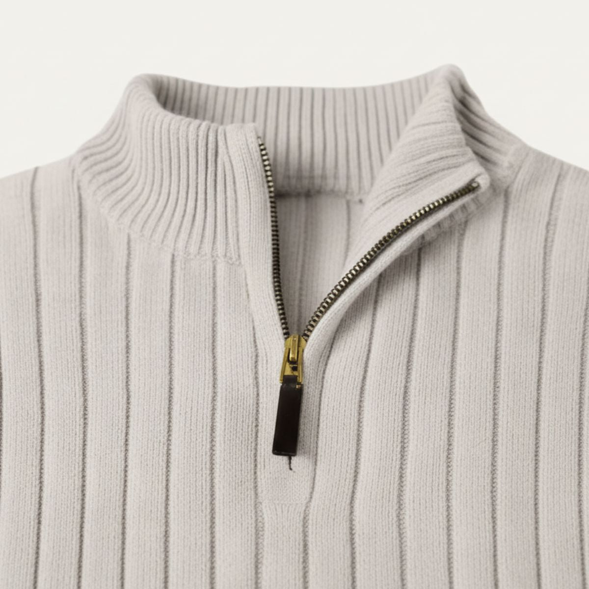 Men's Quarter Zip Sweater Old Money Color
