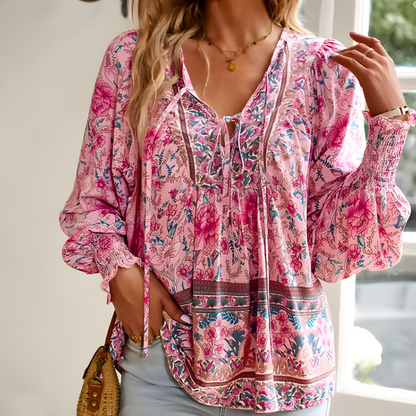 Women's Floral Blouse Everyday Wear - Vonnera