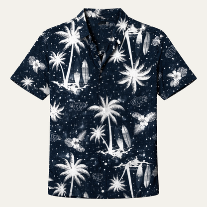 Men's Hawaiian Shirt Coconut Print Cotton Relaxed Fit - Vonnera
