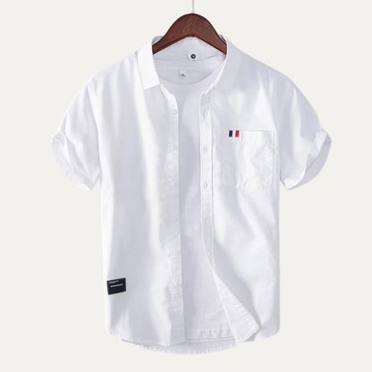 Men's Slim Fit Cotton Button Up Shirt - Vonnera