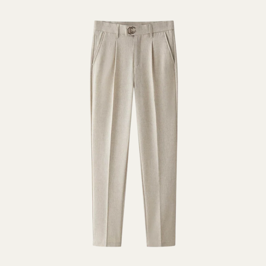 Men's Slim Fit Linen Dress Pants Pleated - Vonnera