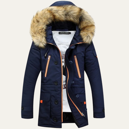 Men's Thick Winter Parka Jacket Fur Collar - Vonnera