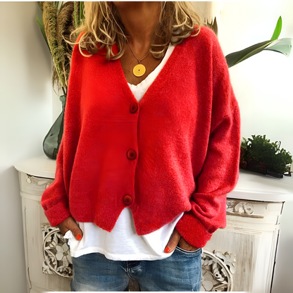 Women's Soft Knit Cardigan Relaxed Fit - Vonnera