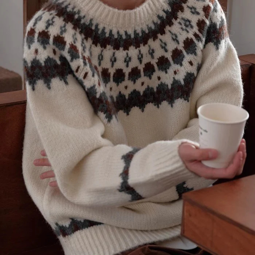 Men's Crewneck Sweater Vintage Retro Style