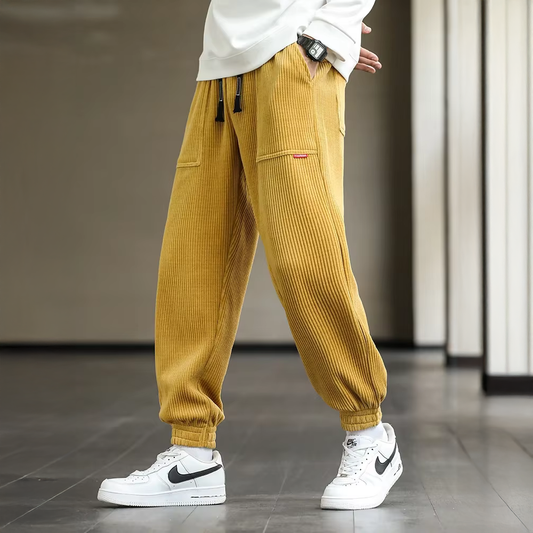 Men's Ribbed Jogger Pants - Vonnera
