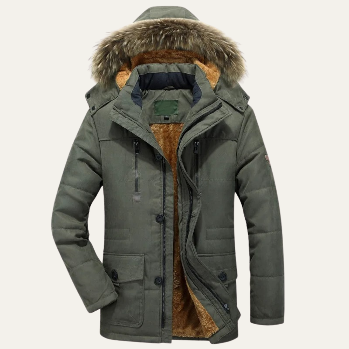 Mens Thicken Fleece Winter Jacket - Vonnera