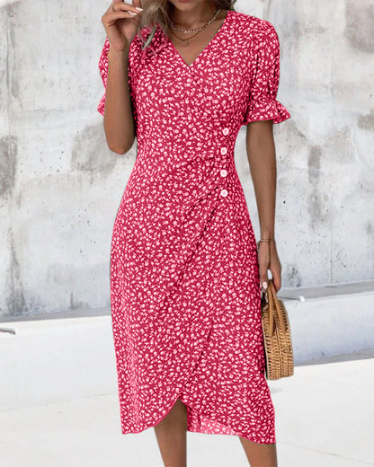 Women's Ruffled Sleeve Dress