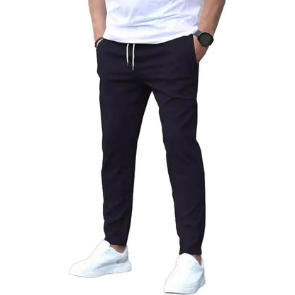 Men's Joggers Elastic Waistband Pants with Pockets