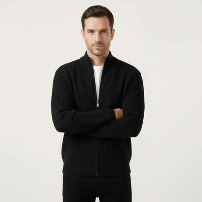 Men's Knit Zip Cardigan Sweater