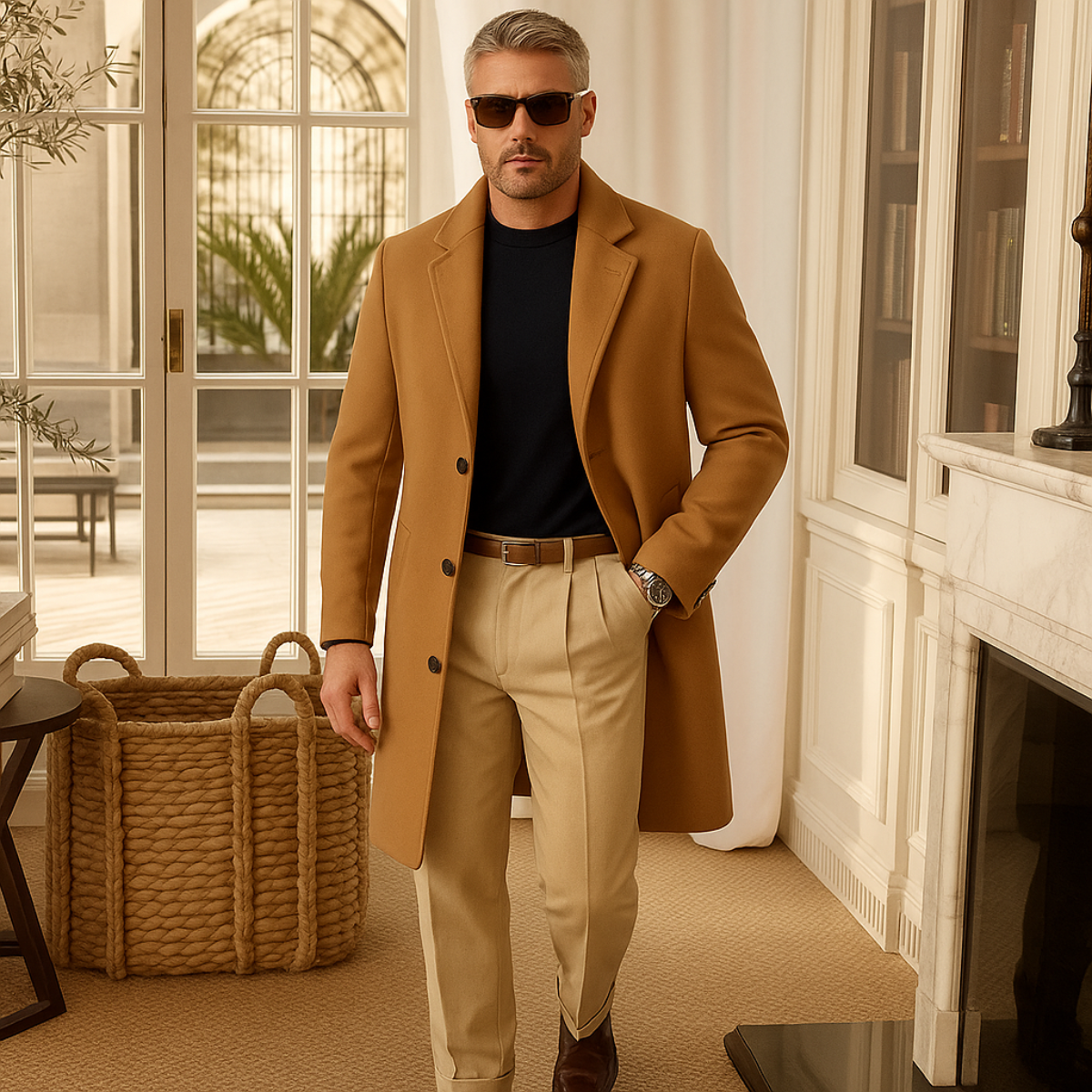 Men's Mid Length Coat